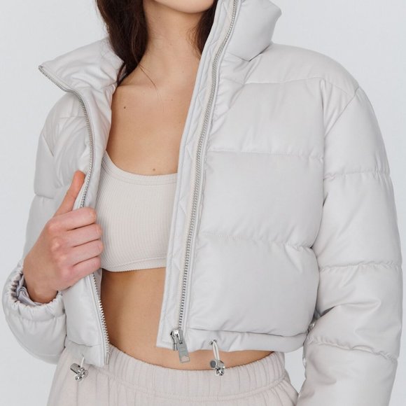 Garage light grey Puffer Jacket - Picture 1 of 4